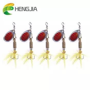 Металлические рыболовные ложки HENGJIA, 5 шт., 0,12 унции, приманка для форели, окуня, щуки, рыболовные приманки 5pc