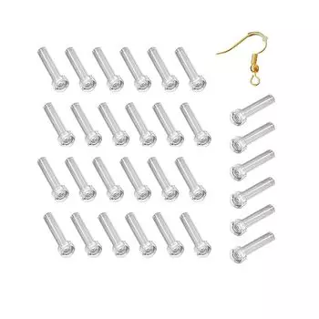 металлические серьги для защиты от аллергии крышка для серьги-гвоздика смоляной прозрачный пирсинг-защитный элемент для женщин, прикрепленный к игле для пирсинга фиксатор серьги аксессуары (30