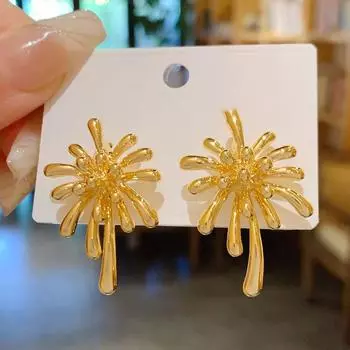 Металлические серьги-фейерверки, модные нишевые серьги-гвоздики, индивидуальные серьги с темпераментом холодного ветра, женские