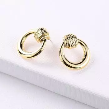 Металлические серьги-гвоздики из серебра 925 пробы, высококачественные серьги-гвоздики для женщин, простые модные летние серьги-гвоздики с нишевым дизайном, новые модели золотой