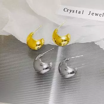 Металлические серьги-подвески в стиле бохо для повседневного ношения. золотой