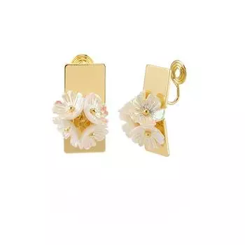 Металлические серьги с геометрическим цветком, простые уникальные зажимы для ушей в виде противомоскитной спирали без пирсинга