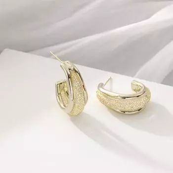 Металлические серьги с кристаллами, женские серьги с нишевым дизайном, серьги-гвоздики в стиле «Темперамент» для женщин