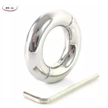 Металлические секс-игрушки Мужское устройство для связывания мошонки Кольцо для пениса Подвеска для яичек Кольцо для поддержки веса Товары для взрослых Inner Diameter30mm