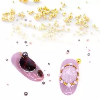 Металлические шарики 3D металлические шарики для ногтей украшения DIY инструмент гвоздики для ногтей аксессуары чёрный