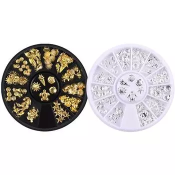 Металлические шпильки для ногтей jjing, набор из 2 предметов KN-S2064, разные цвета, 1 комплект