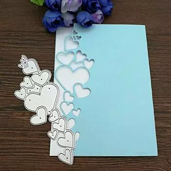 Металлические штампы A String of Love Edges Cut DIY Scrapbooking Paper Craft Embossing Knife Mold Blade Punch Die серебряный