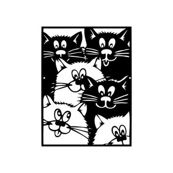 Металлические штампы для резки животных, кошек, украшений, скрапбукинга, бумажных поделок, ножей, форм, дыроколов, трафаретов, тиснения One Size чёрный