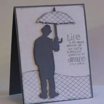 Металлические штампы для резки зонта, мужская спина, сделай сам, скрапбукинг, бумага, ремесло, тиснение, нож, форма серебряный