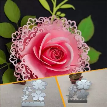 Металлические штампы для скрапбукинга, штампы для роз, цветов, листьев, штампы для самостоятельной резки, бумажные открытки, поделки, металлические штампы для самостоятельной резки, цветы, дерево One Size серебряный