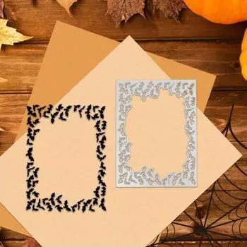 Металлические штампы для скрапбукинга, украшения на Хэллоуин своими руками в форме мультяшной летучей мыши серебряный