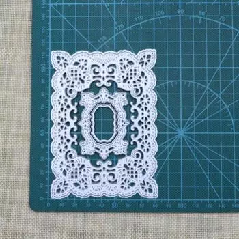 Металлические штампы, прямоугольные рамки, трафареты для DIY, скрапбукинга, тиснения, свадебные высечки, ремесло серебряный