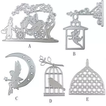 Металлические штампы Ramidos, трафарет для DIY, скрапбукинга, альбома, бумажная карта, декор, ремесло One Size серебряный