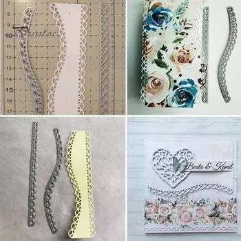 Металлические штампы с кружевным краем, сделай сам, бумажные карты для скрапбукинга, ремесленный перфоратор, трафаретная форма серебряный