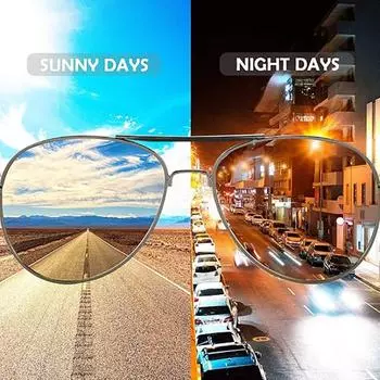 Металлические солнцезащитные очки большого размера для мужчин и женщин, очки ночного видения для вождения, женские очки для вечеринок