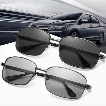 Металлические солнцезащитные очки, мужские солнцезащитные очки, поляризационные классические модные очки UV400, солнцезащитные очки с линзами TAC, мужские солнцезащитные очки для активного отдыха чёрный