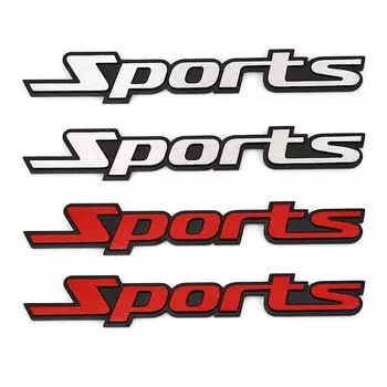 Металлические спортивные логотипы, наклейки на автомобиль, эмблема, значок, наклейки серебряный