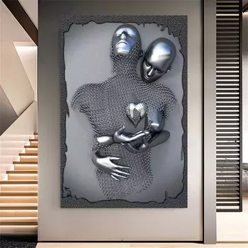 Металлические статуэтки, настенные художественные картины, печать на холсте, постеры и принты для любителей искусства, портретные картины, домашний декор без рамы 20x30cm
