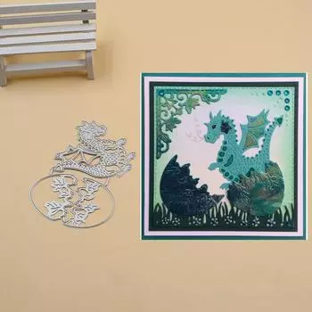 Металлические трафареты для резки дракона и яйца, трафареты для скрапбукинга, фотоальбома, бумажные карты, декоративное ремесло