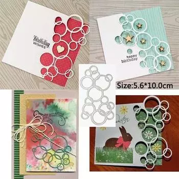 Металлические трафареты, трафареты, пузырьковый круг для DIY, скрапбукинга, фотоальбома, декоративное тиснение, DIY P