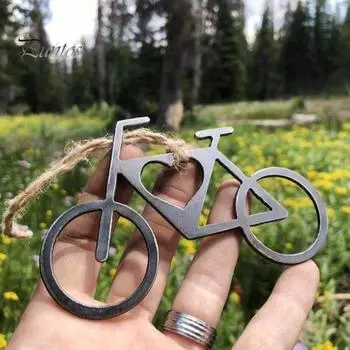 Металлические украшения для велосипеда с подвесной веревкой, классическая скульптура для велосипеда, украшение для рождественской елки, металлические подвески для велосипеда серебряный