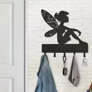 Металлические вешалки для ключей Elf, настенные крючки, многоцелевые бытовые сумки для ключей, железные поделки, настенные вешалки для ключей Elf, Meta M бронзовый