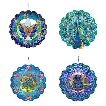 Металлические ветровые вертушки, ветровые вертушки на открытом воздухе с многоразовыми утолщенными перчатками, вращающимся крючком, животными Butterfly