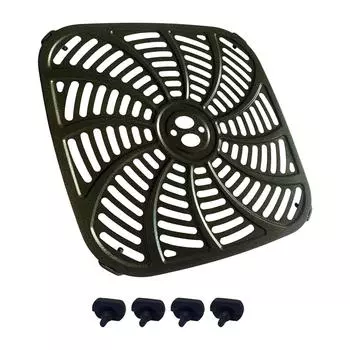 Металлические вкладыши Антипригарные коврики для аэрофритюрниц Коврик для приготовления пищи Многофункциональная подкладка для аэрофритюрниц Тарелка для аэрофритюрниц Металлический поддон для аэрофритюрниц