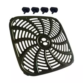 Металлические вкладыши Антипригарные коврики для аэрофритюрниц Коврик для приготовления пищи Многофункциональная подкладка для аэрофритюрниц Тарелка для аэрофритюрниц Металлический поддон для аэрофритюрниц