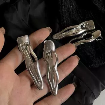 Металлические волнистые заколки, особый дизайн, зажим для холодного ветра, зажим для челки, зажим в виде утконоса, боковой зажим, заколка для волос, женский головной убор 1pc