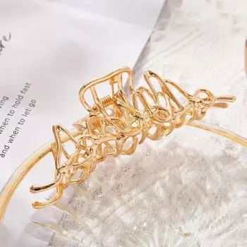 Металлические заколки для волос в виде краба с геометрическим рисунком, модные заколки для волос с перекрестием, заколки для женщин и девочек, корейские зажимы для хвоста, аксессуары для волос