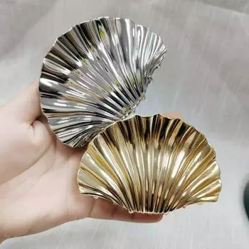 Металлические заколки-краб с неровной текстурой в форме ракушки для женщин и девочек, заколки для волос в виде хвостика, аксессуары для волос