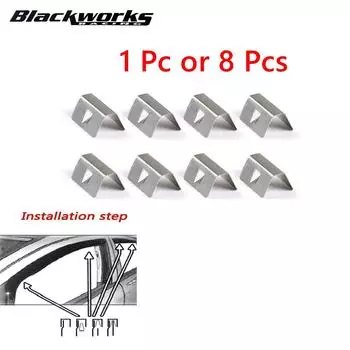 Металлические зажимы для лобового стекла автомобиля, зажимы для ветрового дефлектора для HEKO G3, мигающая пряжка для лобового стекла, серебристые автозапчасти, серебристые