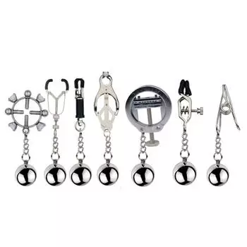 Металлические зажимы для сосков, зажимы, гравитационный шар, пытка груди, раб, БДСМ, удержание груди, связывание, секс-игрушки для женщин, пара, игра 18+
