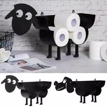Металлические железные милые собачки в форме овцы, вешалки для туалетной бумаги, отдельно стоящие, для хранения туалетной бумаги в ванной, держатели для рулонов бумаги, аксессуары