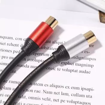 Металлический 1 штекер на 2-RCA гнездо адаптер стерео Y адаптер разветвитель аудио кабель Горячий