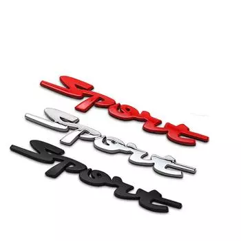 Металлический 3D хромированный багажник автомобиля, кузов, гоночный спорт, слово, буквенная наклейка, водонепроницаемый логотип, эмблема, значок, наклейка, автомобильные аксессуары серебряный