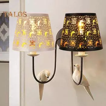 Металлический абажур для лампы, полый цветок, солнце, луна, звезда, барабан, абажур, прочный, для гостиной, спальни, пола, стола, абажур для замены D