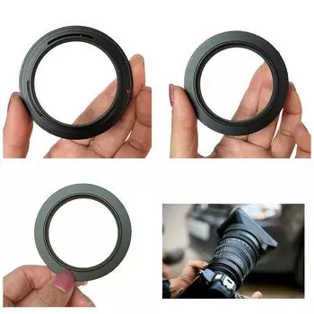 Металлический адаптер для объектива, обратный адаптер для объектива камеры, обратный адаптер для крепления объектива, конвертеры диаметром 49 мм/52 мм/58 мм A