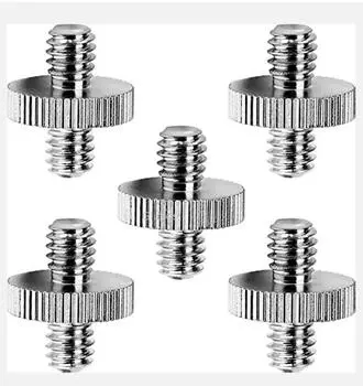 Металлический адаптер с наружной резьбой 1/4 на наружную резьбу 1/4 , двойной резьбовой адаптер с наружной резьбой 1/4 , поддерживает штатив, аксессуары для камер