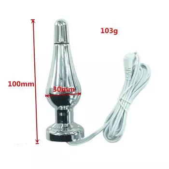 Металлический электрошокер Физиотерапия Анальная пробка для взрослых Секс-уход Секс-игрушки Товары для взрослых 100mm