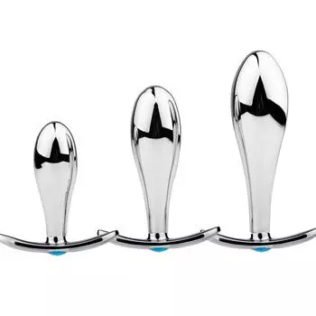 Металлический анальный плаг «Капля воды» - Взрослая носимая SM-игрушка для дилатации