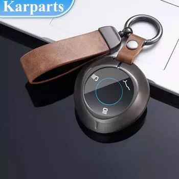 Металлический автомобильный смарт-чехол с дистанционным ключом, полное покрытие, брелок для Neta VU Pro Hezhong New Energy Vehicles, авто брелок, аксессуары для интерьера чёрный