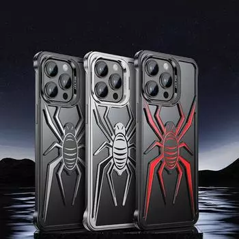Металлический бампер Spider Frameless Case для iPhone 15 14 13 Pro Max Plus 15Pro 14Pro 15Plus I Phone IPhone15 Противоударный чехол-рамка For iPhone15 Promax