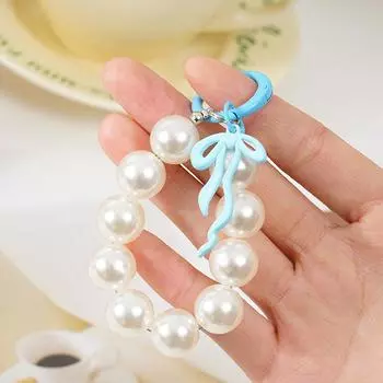 Металлический бант жемчужный брелок подвеска для телефона подвеска для сумки аксессуары шнурок для телефона для женщин девушек милое украшение подарки