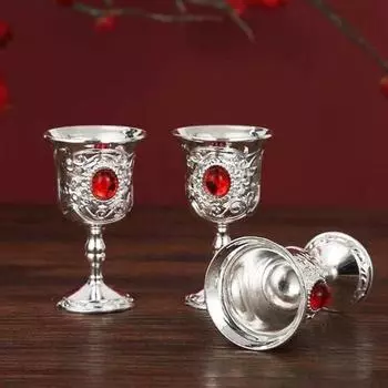 Металлический бокал для вина, небольшой высокостабильный портативный полезный кубок для духов для кухни