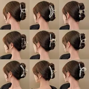 Металлический большой зажим для волос в виде краба для женщин и девочек, заколки для волос, корейские модные винтажные аксессуары для волос, заколки для волос, головные уборы 7.4cm