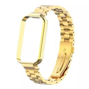 Металлический браслет для Redmi Band 2, ремешок из нержавеющей стали с чехлом, ремешок для часов для Redmi Smart Band 2, сменный браслет Correa For Redmi Smart Band 2 серебряный