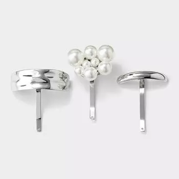 Металлический браслет для волос GU by Uniqlo с жемчугом 3P