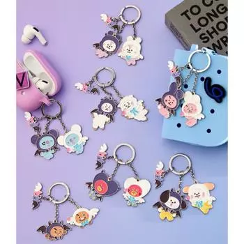 Металлический брелок BT21 «Ангел и злодей» (7 вариантов) MANG